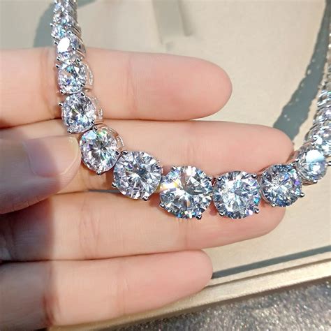 moissanite tennis chains.